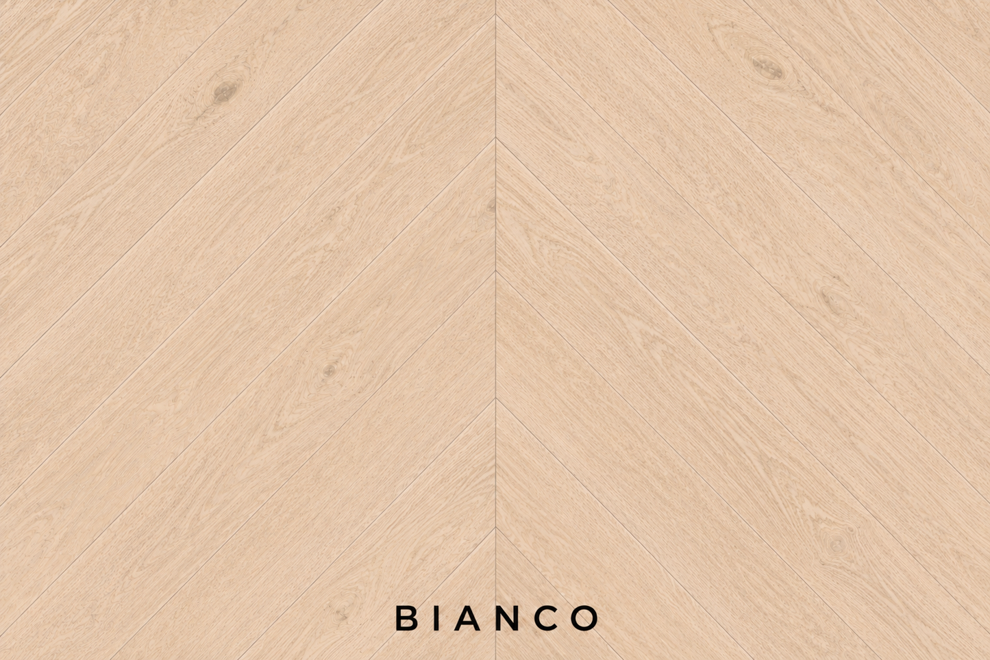 Parchet stratificat stejar, Chevron 13x150x850 mm, Clasa Natur, BIANCO