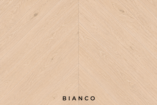 Parchet stratificat stejar, Chevron 12x100x600 mm, Clasa Natur, BIANCO