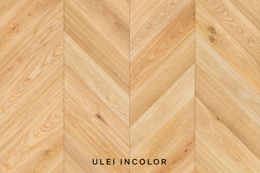 Parchet stratificat stejar, Chevron 12x100x600 mm, Clasa Natur, ULEI INCOLOR