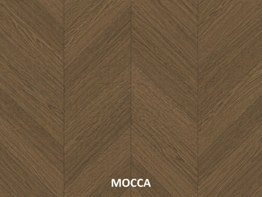 Parchet stratificat stejar, Chevron 12x100x600 mm, Clasa Select, MOCCA