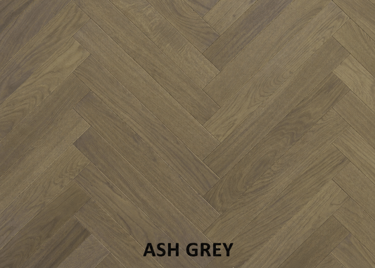 Parchet stratificat stejar, Herringbone 11x100x500 mm, Clasa Select, ASH GREY