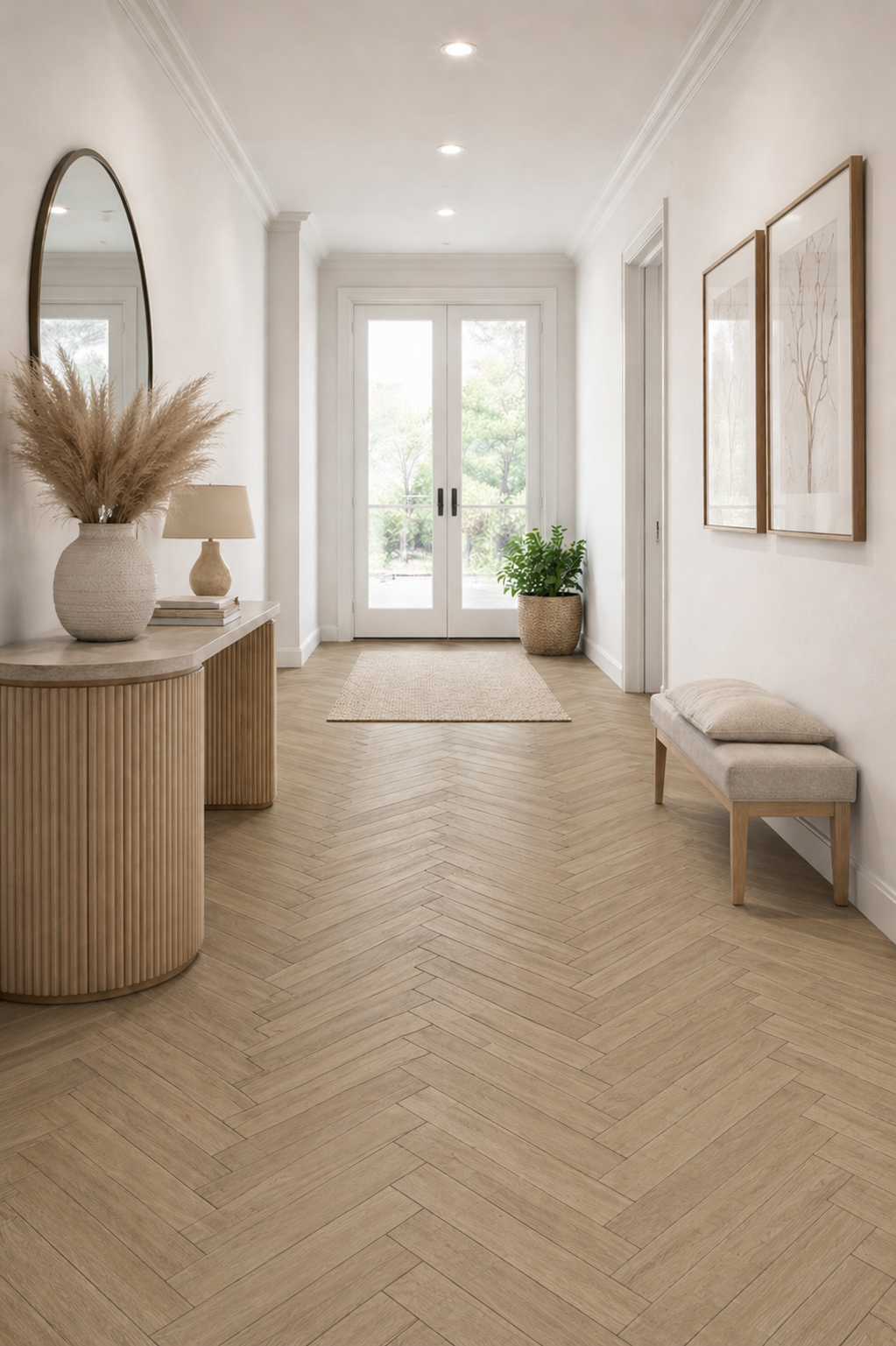 Parchet stratificat stejar, Herringbone 11x120x600 mm, Clasa Select, MIST