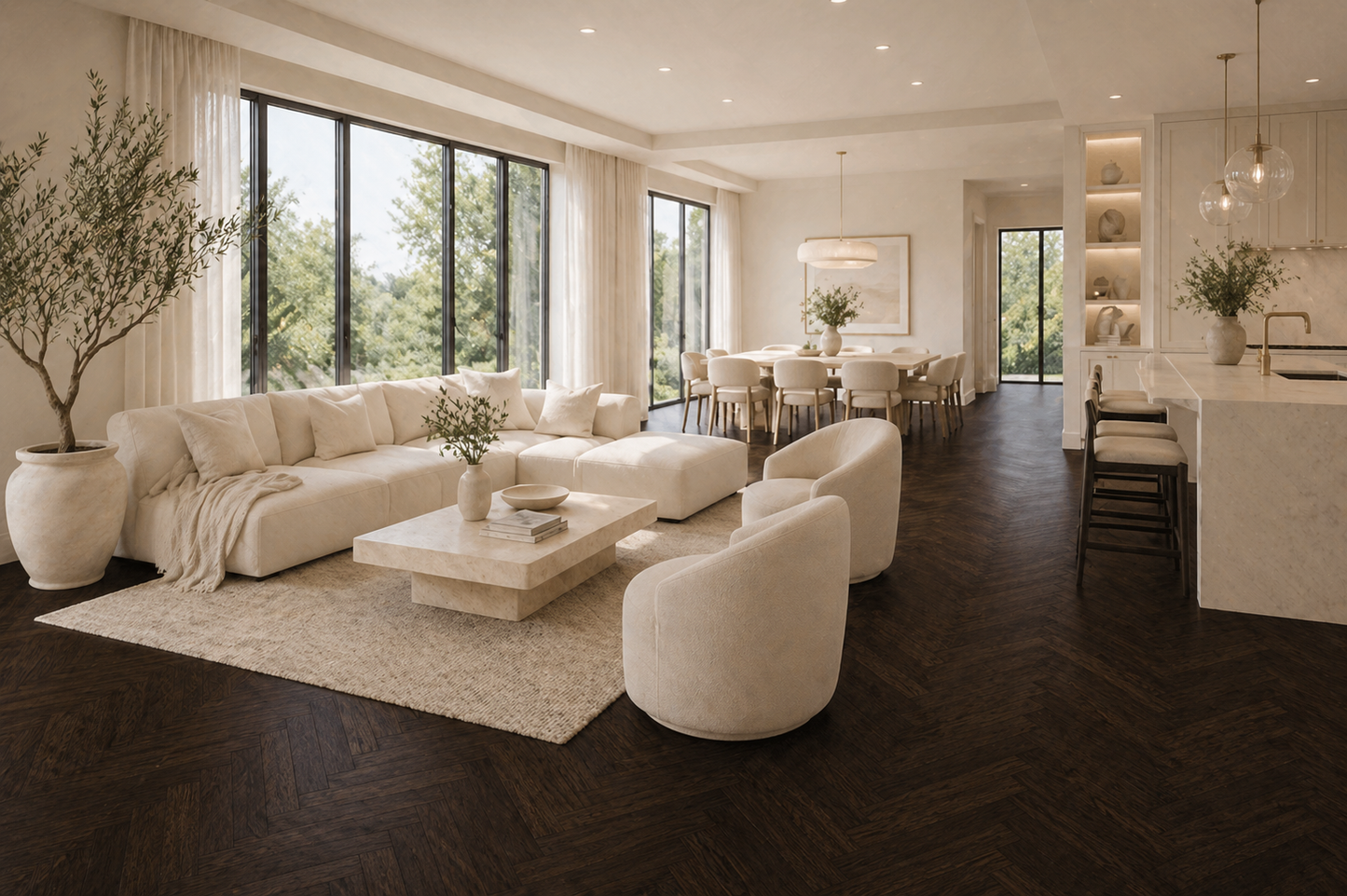 Parchet stratificat stejar, Herringbone 11x100x500 mm, Clasa Select, RAVEN