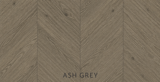 Parchet stratificat stejar, Chevron 12x100x600 mm, Clasa Natur, ASH GREY