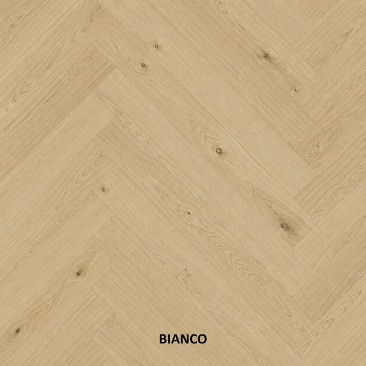Parchet stratificat stejar, Herringbone 11x100x500 mm, Clasa Natur, BIANCO