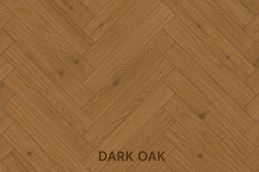 Parchet stratificat stejar, Herringbone 11x100x500 mm, Clasa Natur, DARK OAK