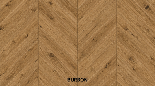 Parchet stratificat stejar, Chevron 12x100x600 mm, Clasa Rustic, BURBON