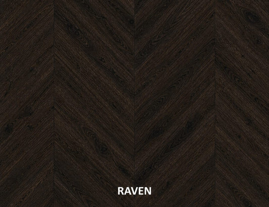 Parchet stratificat stejar, Chevron 12x100x600 mm, Clasa Rustic, RAVEN