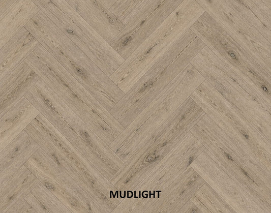 Parchet stratificat stejar, Herringbone 11x100x500 mm, Clasa Rustic, MUDLIGHT