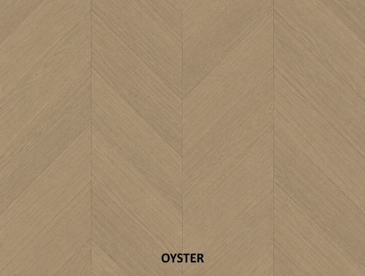 Parchet stratificat stejar, Chevron 12x100x600 mm, Clasa Select, OYSTER