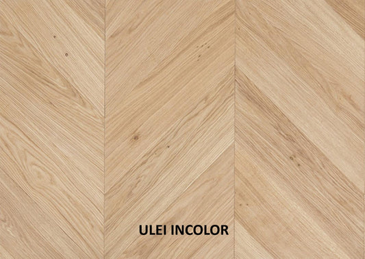 Parchet stratificat stejar, Chevron 12x100x600 mm, Clasa Select, ULEI INCOLOR