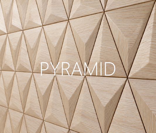 Panou decorativ 3D PYRAMID - FORM AT WOOD