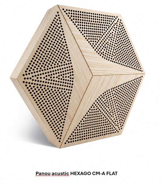 Panou acustic HEXAGO CM-A FLAT – FORM AT WOOD
