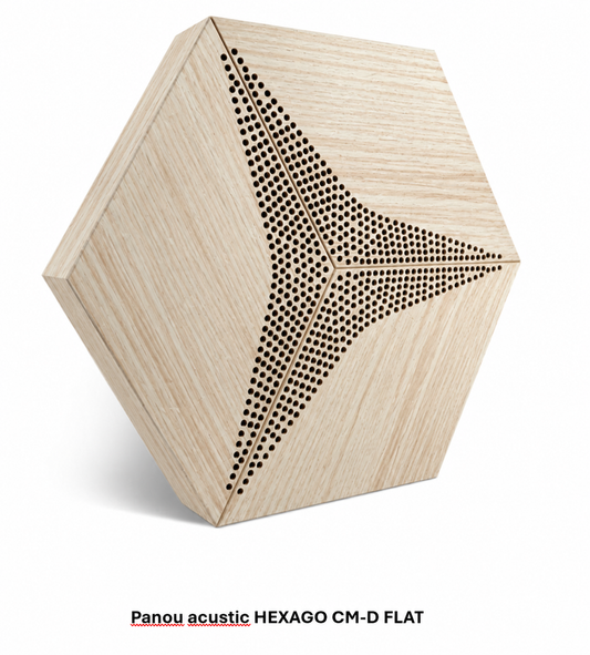 Panou acustic HEXAGO CM-D FLAT – FORM AT WOOD