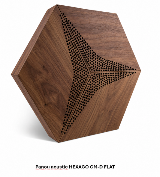Panou acustic HEXAGO CM-D FLAT – FORM AT WOOD