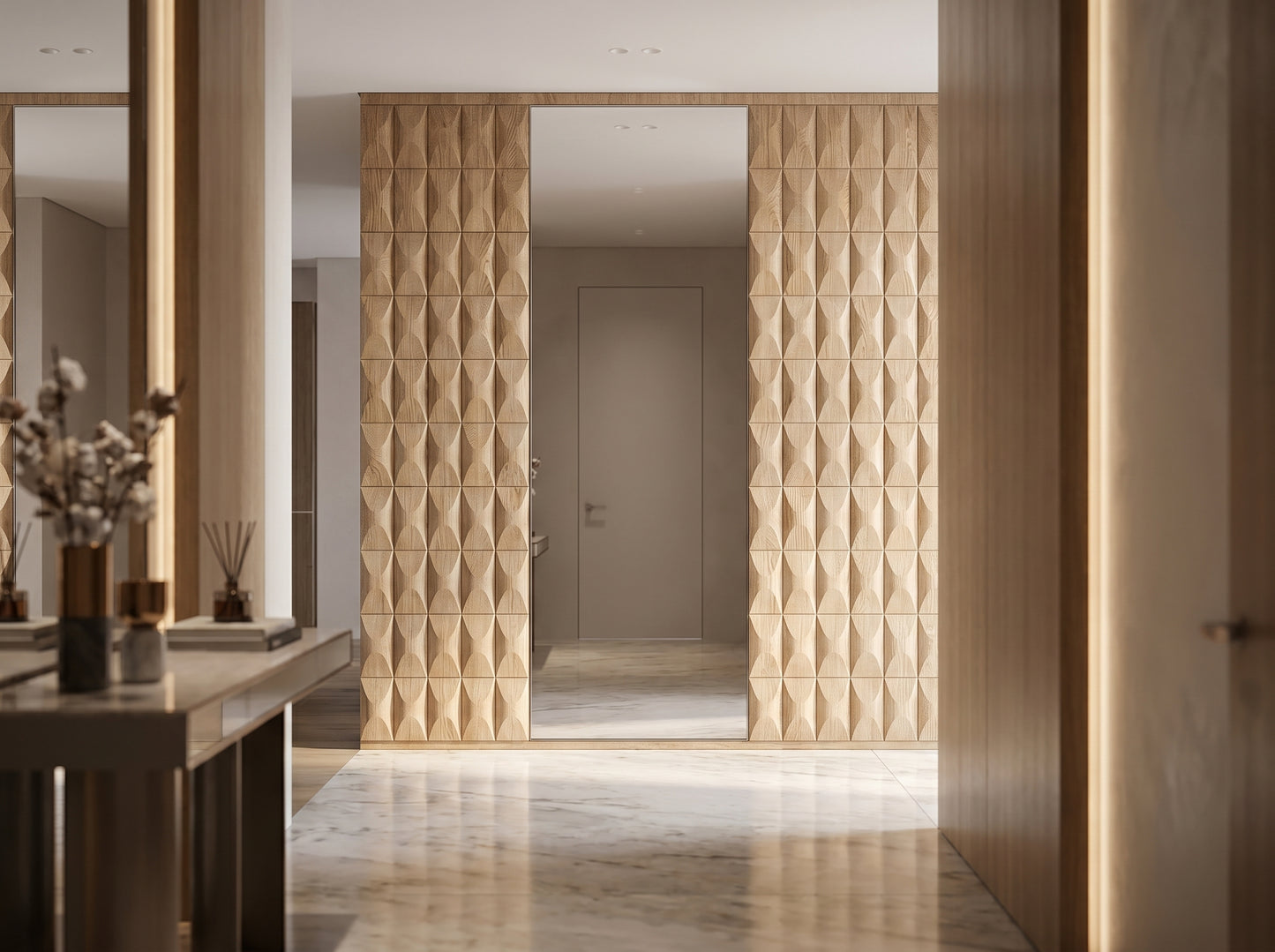 Panou decorativ 3D SOL, Frasin