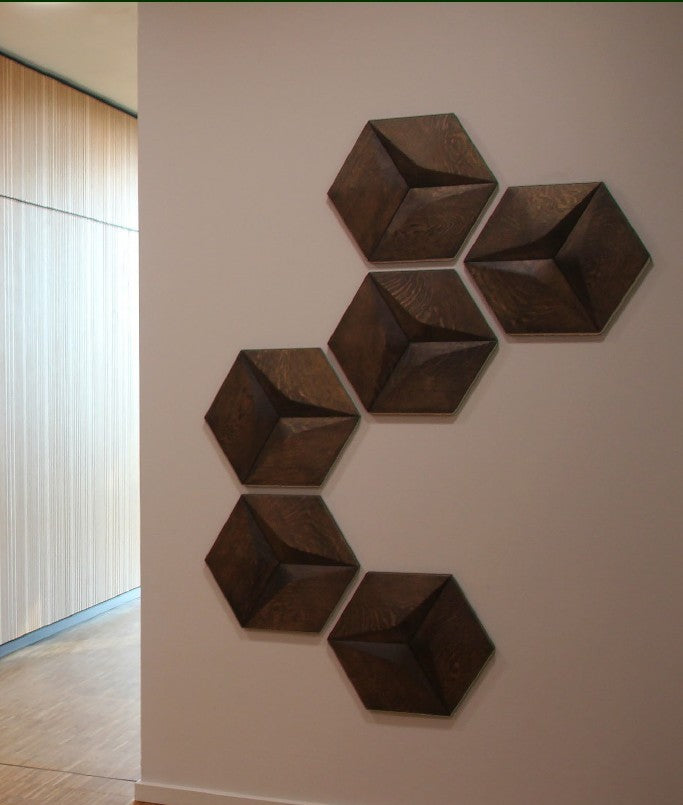 Panou decorativ 3D CARO MINUS, Stejar