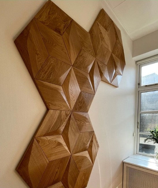 Panou decorativ 3D CARO MINUS, Stejar