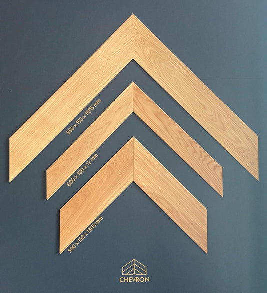 Parchet stratificat stejar, Chevron 12x100x600 mm, Clasa Natur, LAC INCOLOR