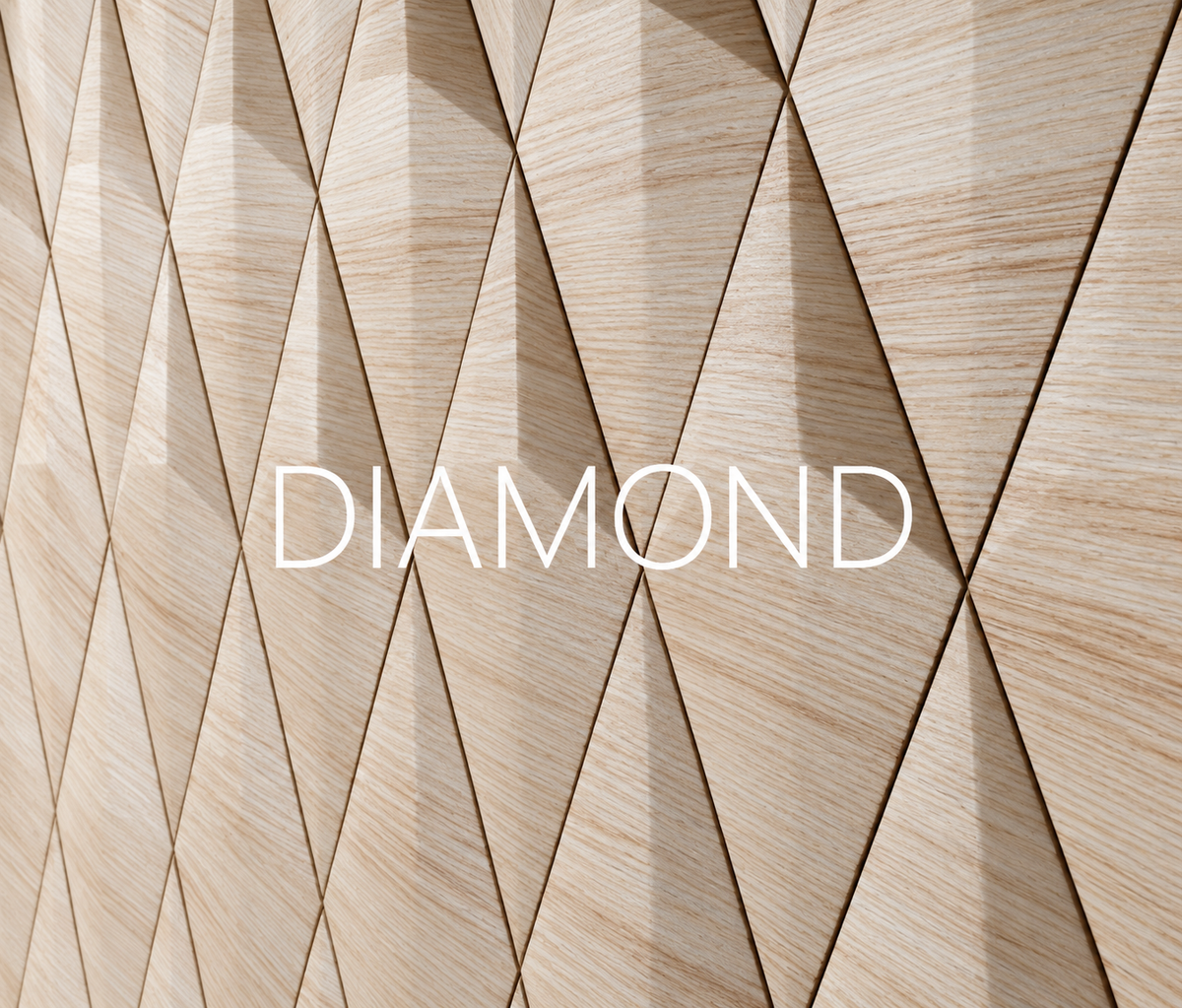 Panou decorativ 3D DIAMOND - FORM AT WOOD