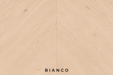 Parchet stratificat stejar, Chevron 13x150x500 mm, Clasa Natur, BIANCO