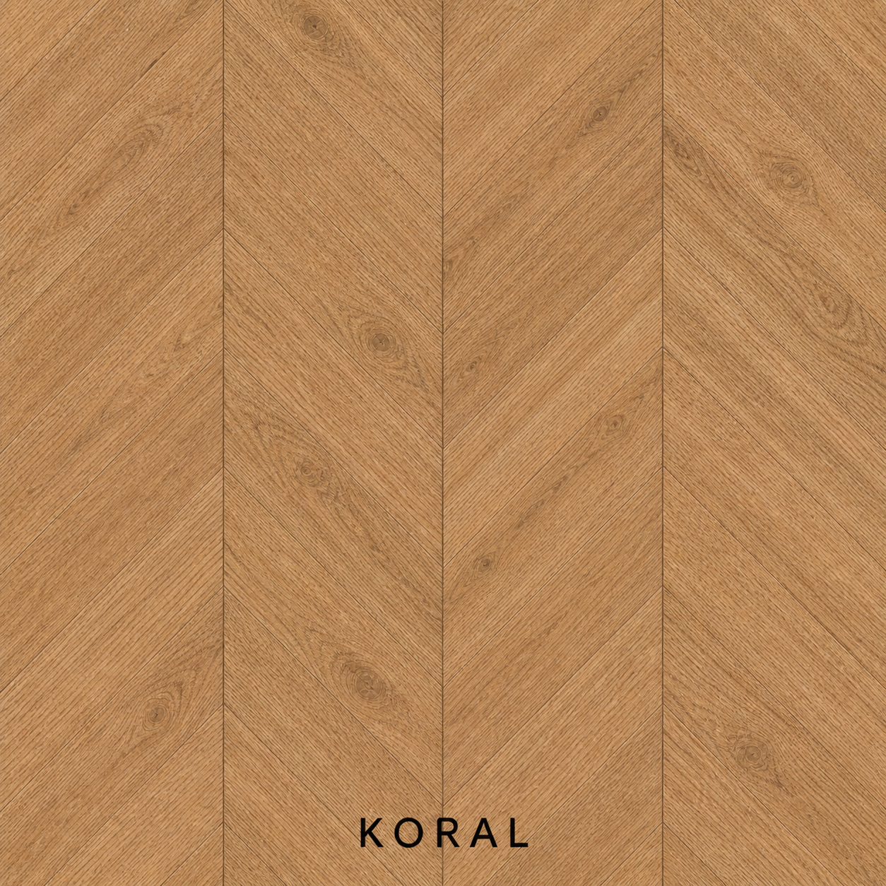 Parchet stratificat stejar, Chevron 13x150x500 mm, Clasa Natur, KORAL