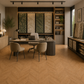 Parchet stratificat stejar, Chevron 13x150x500 mm, Clasa Natur, KORAL
