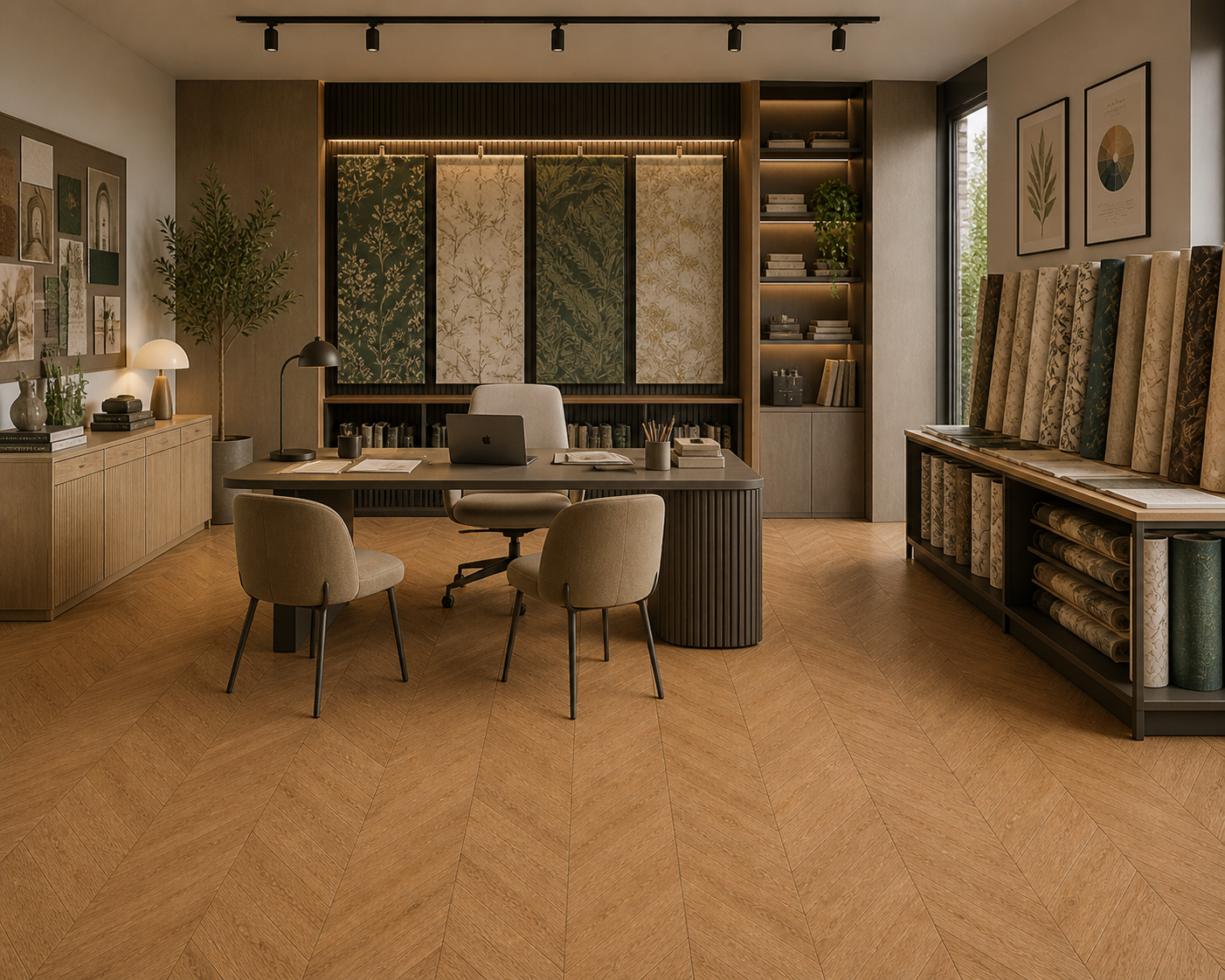 Parchet stratificat stejar, Chevron 13x150x500 mm, Clasa Natur, KORAL