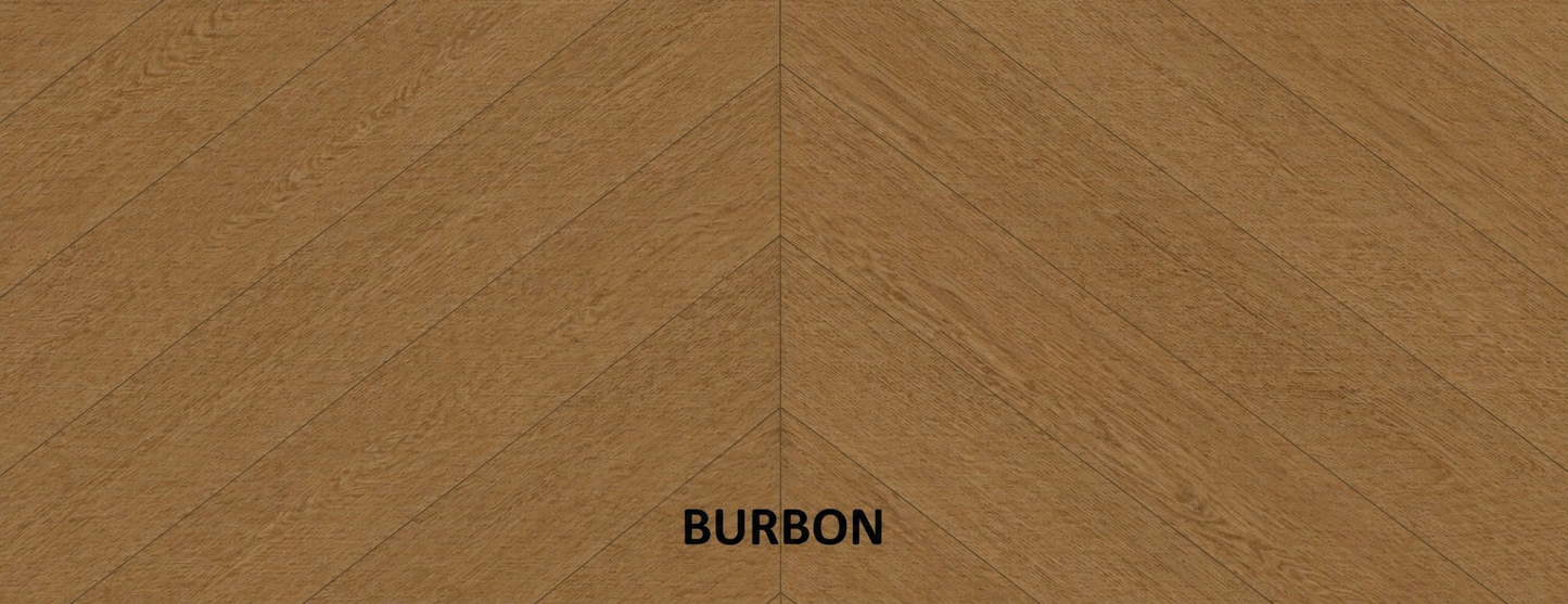 Parchet stratificat stejar, Chevron 12x100x600 mm, Clasa Select, BURBON