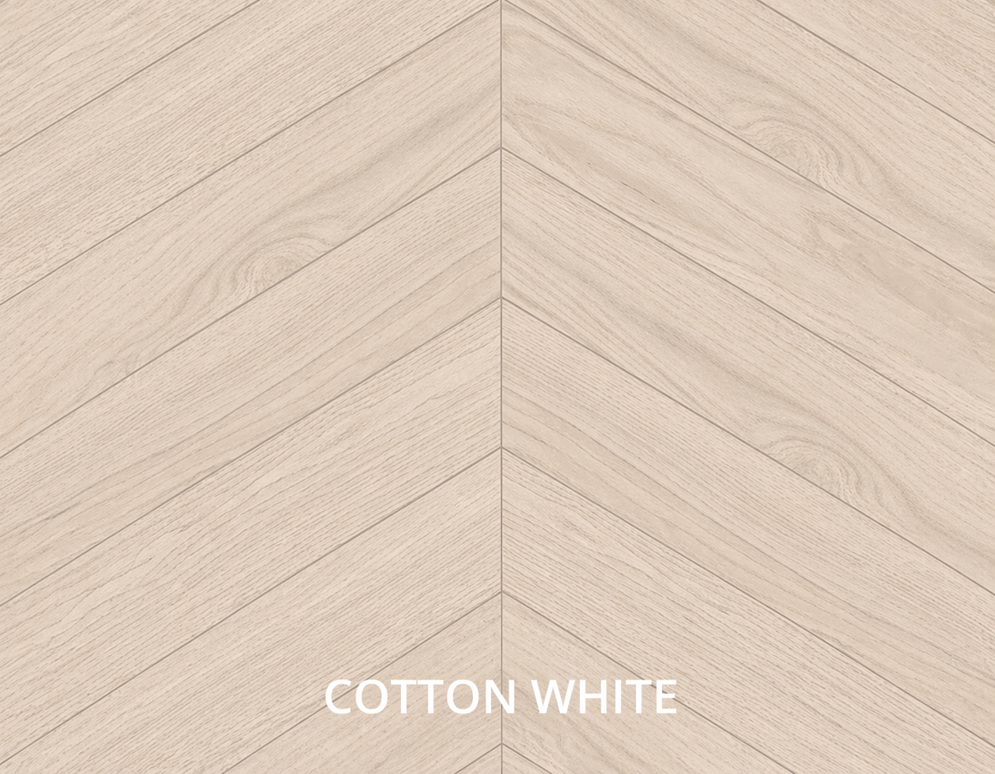 Parchet stratificat stejar, Chevron 12x100x600 mm, Clasa Select, COTTON WHITE