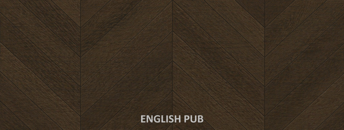 Parchet stratificat stejar, Chevron 13x150x850 mm, Clasa Select, ENGLISH PUB