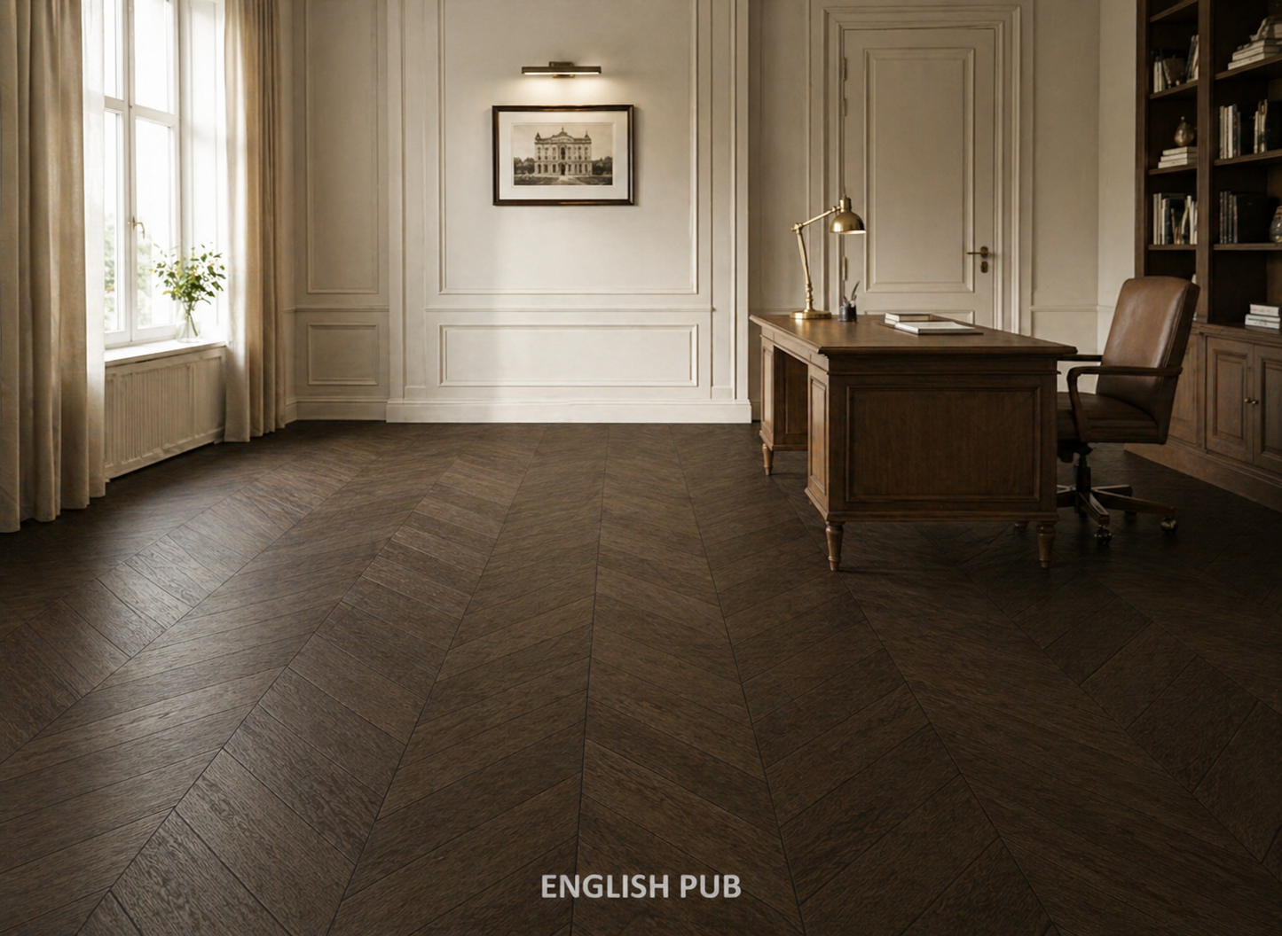 Parchet stratificat stejar, Chevron 13x150x850 mm, Clasa Select, ENGLISH PUB