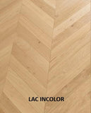 Parchet stratificat stejar, Chevron 13x150x850 mm, Clasa Select, LAC INCOLOR
