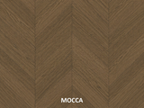 Parchet stratificat stejar, Chevron 13x150x850 mm, Clasa Select, MOCCA