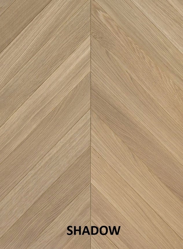 Parchet stratificat stejar, Chevron 13x150x500 mm, Clasa Select, SHADOW