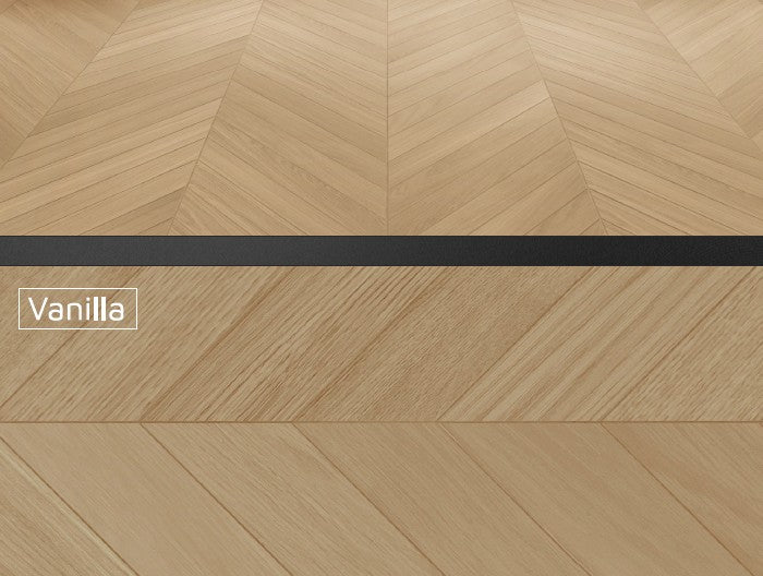 Parchet stratificat stejar, Chevron 12x100x600 mm, Clasa Select, VANILLA