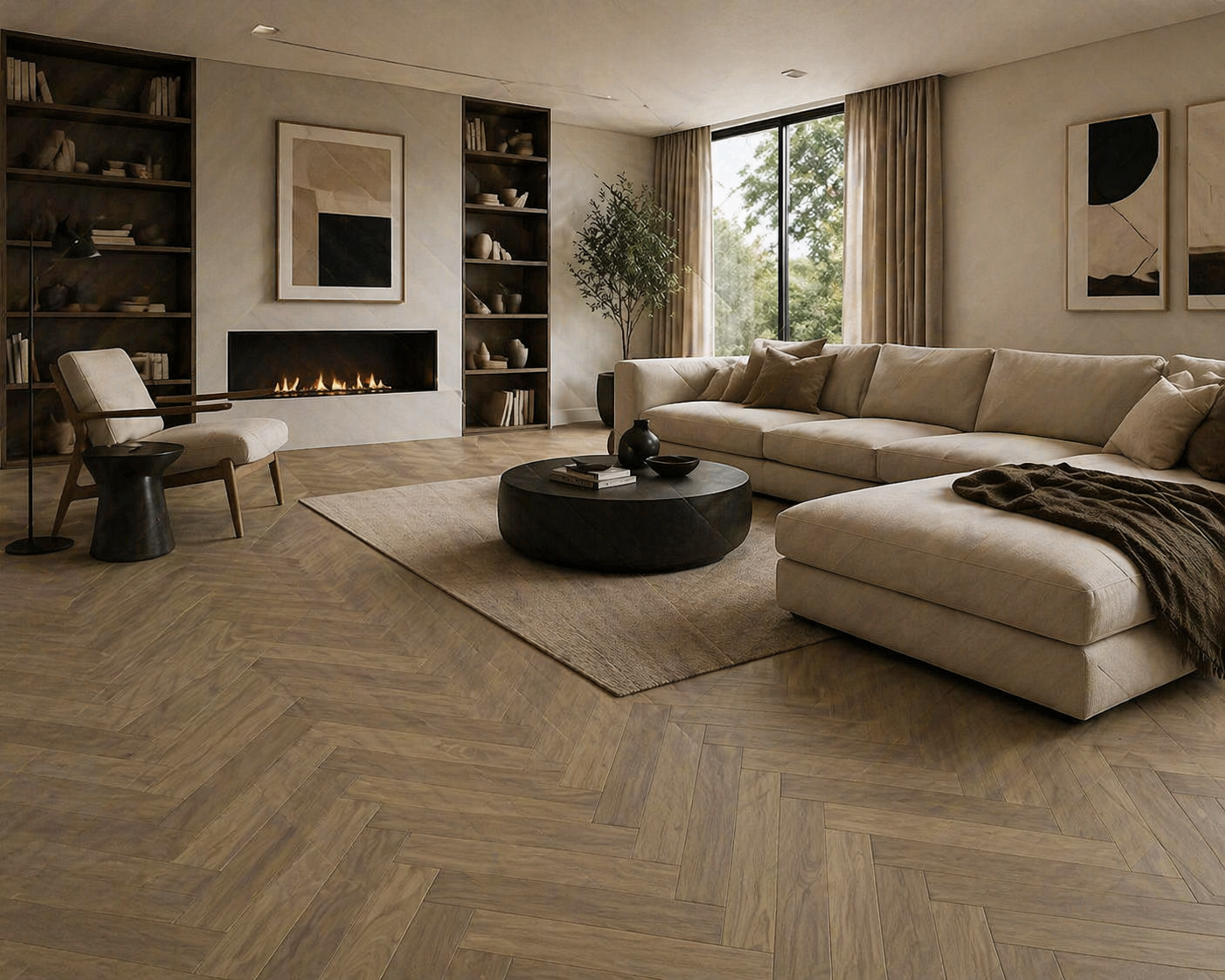 Parchet stratificat stejar, Herringbone 11x100x500 mm, Clasa Select, ASH GREY
