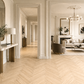Parchet stratificat stejar, Herringbone 11x100x500 mm, Clasa Select, BIANCO