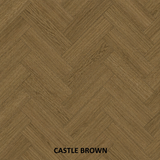Parchet stratificat stejar, Herringbone 11x120x600 mm, Clasa Select, CASTLE BROWN
