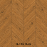 Parchet stratificat stejar, Chevron 13x150x500 mm, Clasa Natur, DARK OAK