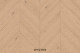 Parchet stratificat stejar, Chevron 13x150x500 mm, Clasa Natur, OYSTER