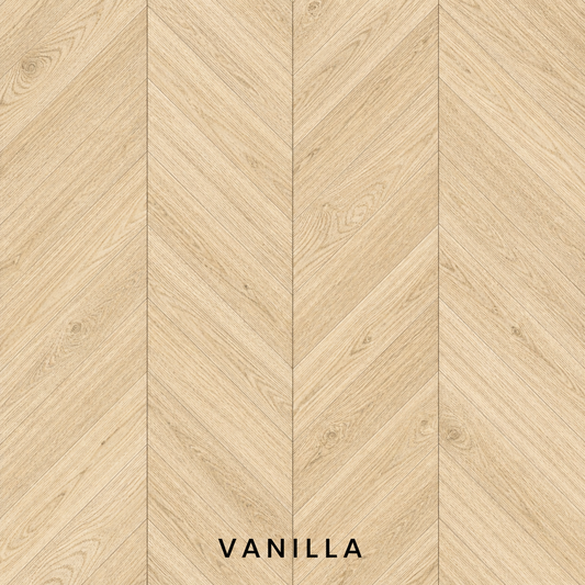 Parchet stratificat stejar, Chevron 12x100x600 mm, Clasa Natur, VANILLA