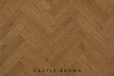 Parchet stratificat stejar, Herringbone 11x120x600 mm, Clasa Natur, CASTLE BROWN