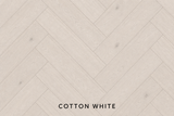 Parchet stratificat stejar, Herringbone 11x150x665 mm, Clasa Natur, COTTON WHITE