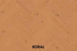 Parchet stratificat stejar, Herringbone 11x100x500 mm, Clasa Natur, KORAL