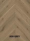 Parchet stratificat stejar, Chevron 12x100x600 mm, Clasa Rustic, ASH GREY