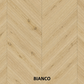 Parchet stratificat stejar, Chevron 12x100x600 mm, Clasa Rustic, BIANCO