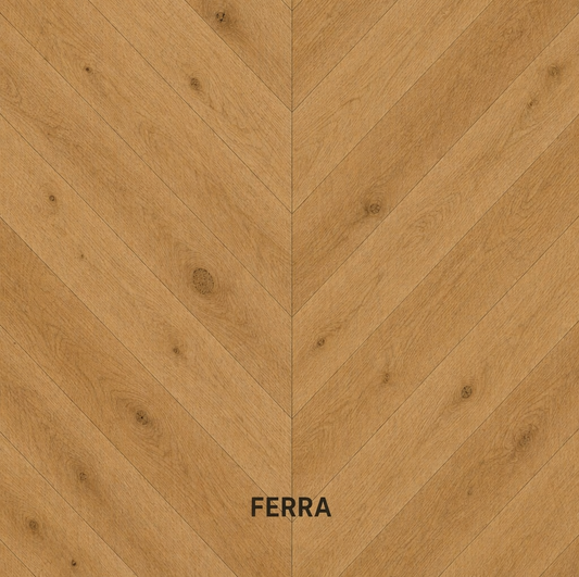 Parchet stratificat stejar, Chevron 12x100x600 mm, Clasa Rustic, FERRA
