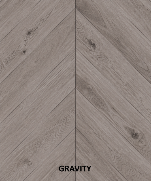 Parchet stratificat stejar, Chevron 12x100x600 mm, Clasa Rustic, GRAVITY
