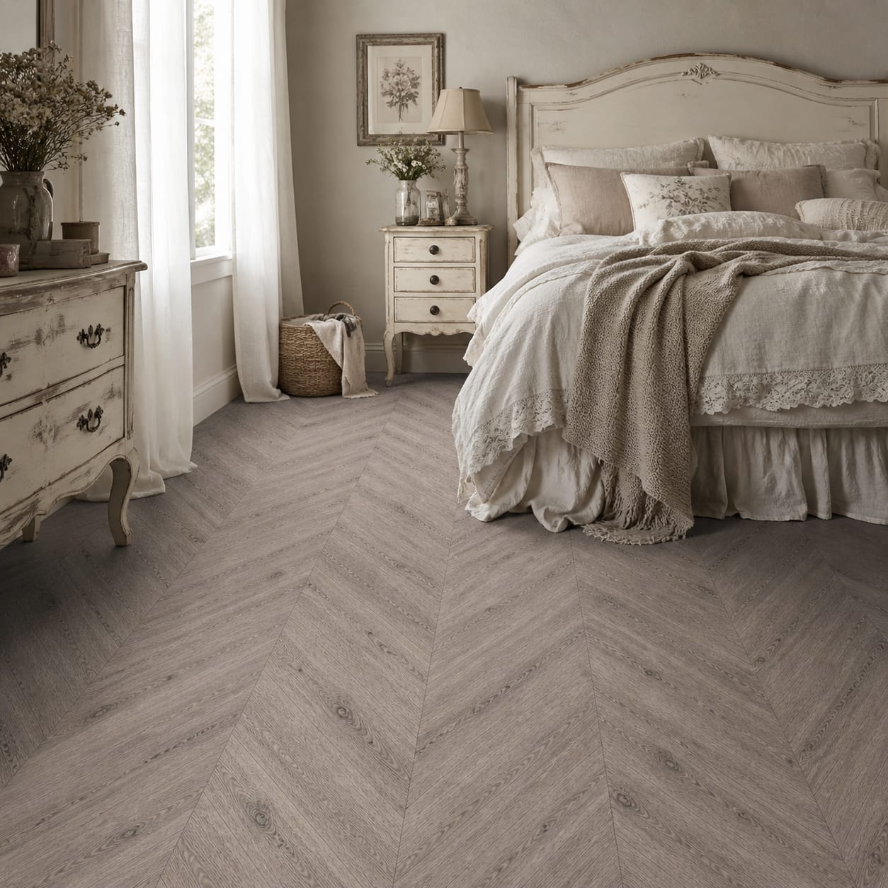 Parchet stratificat stejar, Chevron 12x100x600 mm, Clasa Rustic, GRAVITY